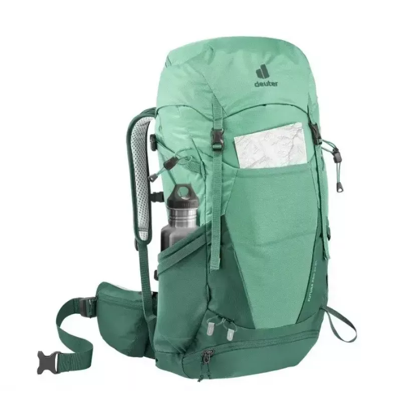 Plecak DEUTER Futura PRO 34 SL damski plecak turystyczny, 34 L, materiał z recyklingu, zielony