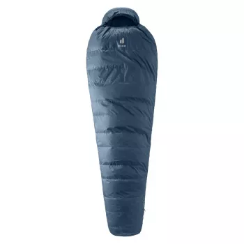 Mummy sleeping bag DEUTER Astro 300 EL +2°C/36°F — maks. wzrost użytkownika 200 cm, szerokość 790 mm, głębokość 520 mm, Ripstop niebieski