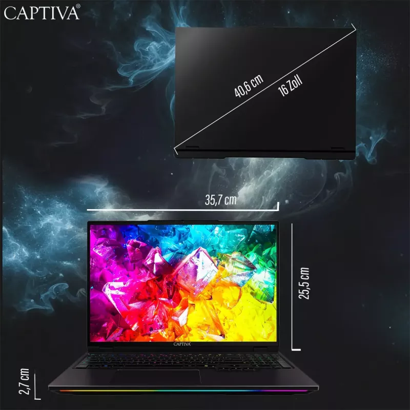 Laptop CAPTIVA 92279 16 cali AMD Ryzen 9 32 GB SSD Windows 11 Pro
