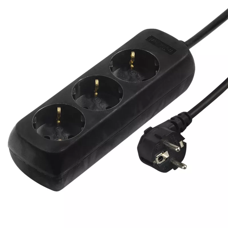 Hama 00108841 listwa przeciwprzepięciowa Czarny 3 gniazda AC 230 V 3 m