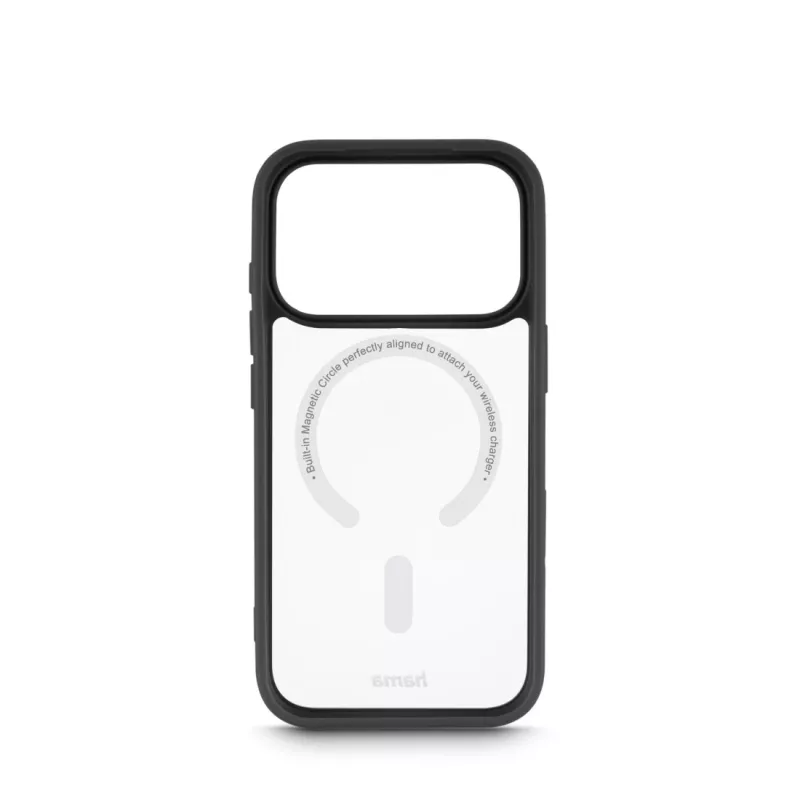 Etui Hama Frame Protect na telefon komórkowy 16 cm (6,3 cala) Pokrowiec Przezroczysty, Czarny