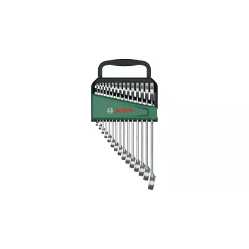 Bosch 1 600 A02 Z9E, 6,7,8,9,10,11,12,13,14,15,16,17,18,19,21 mm, stal nierdzewna, stal chromowo-wanadowa, satynowe, 15 szt.