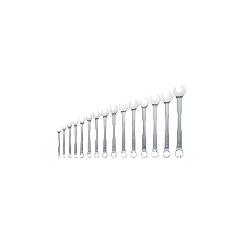 Bosch 1 600 A02 Z9E, 6,7,8,9,10,11,12,13,14,15,16,17,18,19,21 mm, stal nierdzewna, stal chromowo-wanadowa, satynowe, 15 szt.