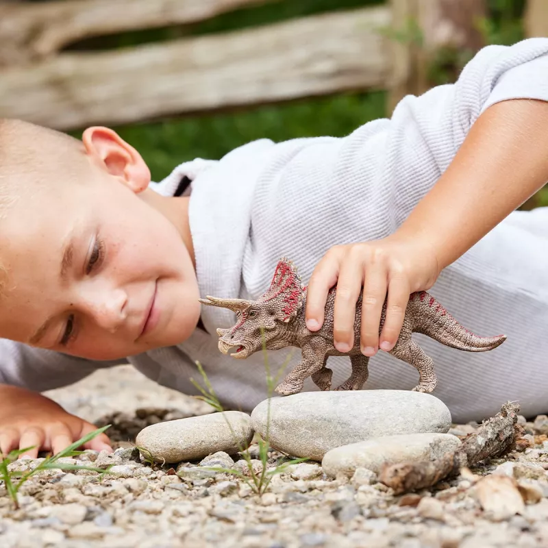 schleich Dinozaury Triceratops, od 4 lat, Podbój Ziemi, Dinozaury i wulkan, Wielokolorowy, Plastik, 1 szt.