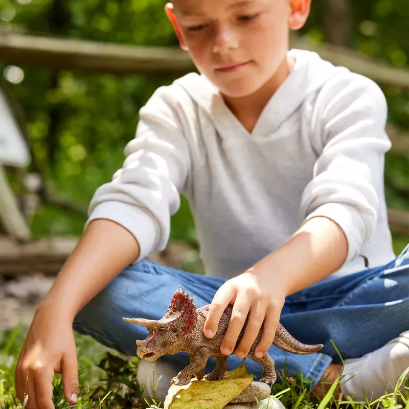 schleich Dinozaury Triceratops, od 4 lat, Podbój Ziemi, Dinozaury i wulkan, Wielokolorowy, Plastik, 1 szt.