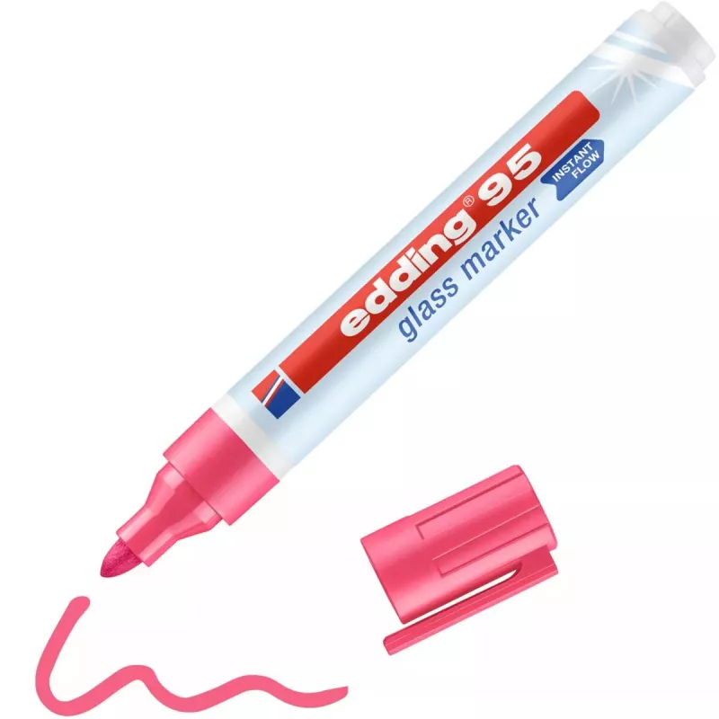 Marker do szkła Edding 95 Bullet tip Różowy