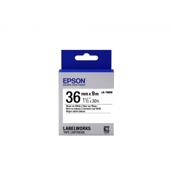 Epson Label Cartridge Standard LK-7WBN Czarny/Biały 36mm (9m)