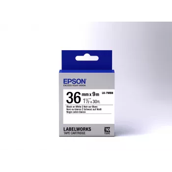Epson Label Cartridge Standard LK-7WBN Czarny/Biały 36mm (9m)