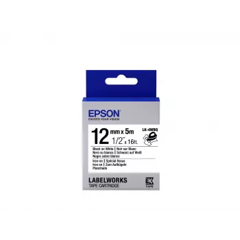 Epson Label Cartridge Iron on LK-4WBQ Czarny/Biały 12mm (5m)