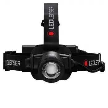 Latarka czołowa Led Lenser H15R Core — latarka LED na opaskę, 2500 lm, akumulator 21700, IP67, zasięg 250 m, 4 poziomy mocy, aluminium, czarna
