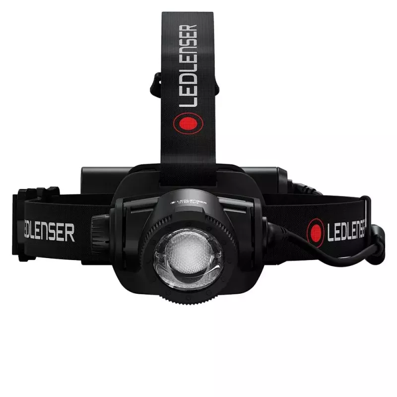 Latarka czołowa Led Lenser H15R Core — latarka LED na opaskę, 2500 lm, akumulator 21700, IP67, zasięg 250 m, 4 poziomy mocy, aluminium, czarna