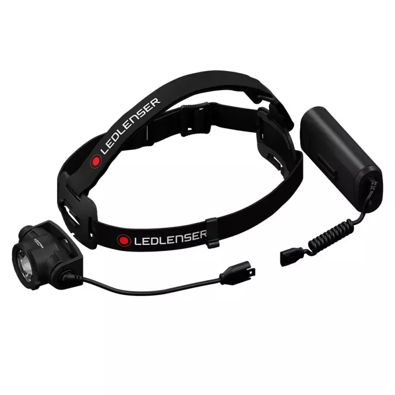 Latarka czołowa Led Lenser H15R Core — latarka LED na opaskę, 2500 lm, akumulator 21700, IP67, zasięg 250 m, 4 poziomy mocy, aluminium, czarna