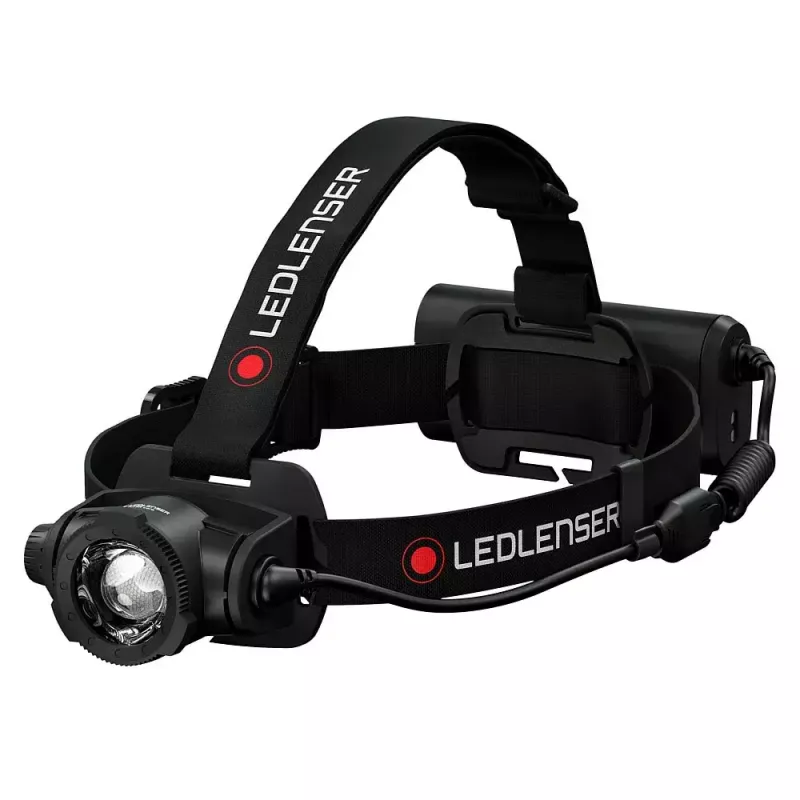 Latarka czołowa Led Lenser H15R Core — latarka LED na opaskę, 2500 lm, akumulator 21700, IP67, zasięg 250 m, 4 poziomy mocy, aluminium, czarna