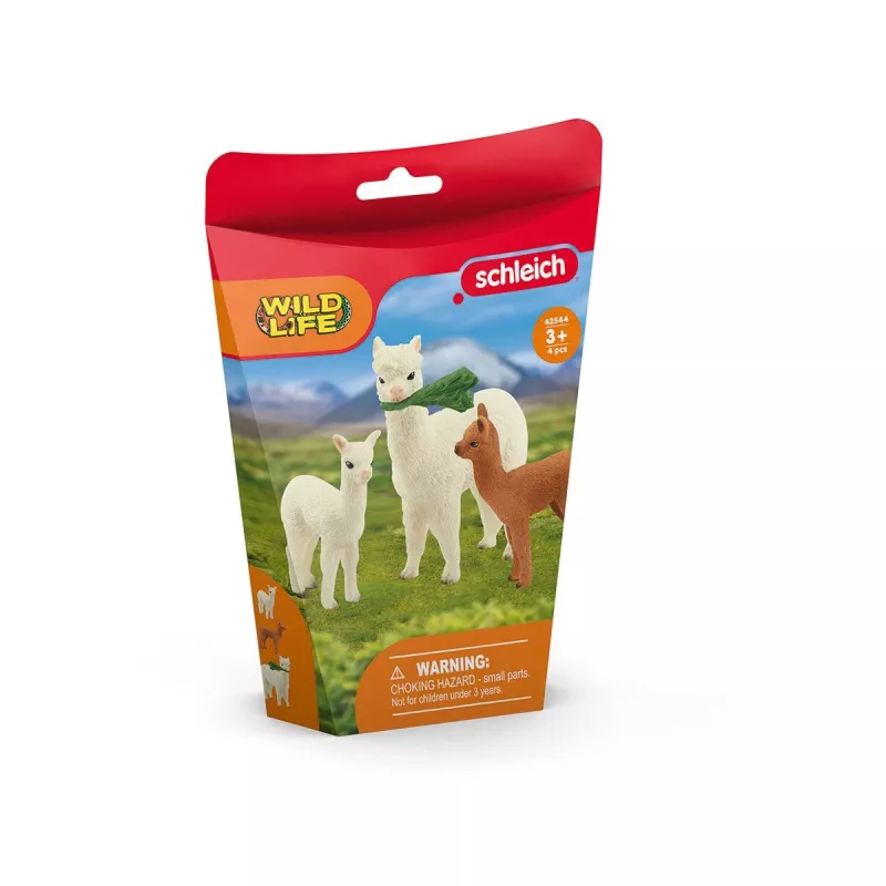 schleich WILD LIFE zestaw alpak, Las, Dzikie zwierzęta / zabawki przygodowe, 3 lat(a), Brązowy, Biały