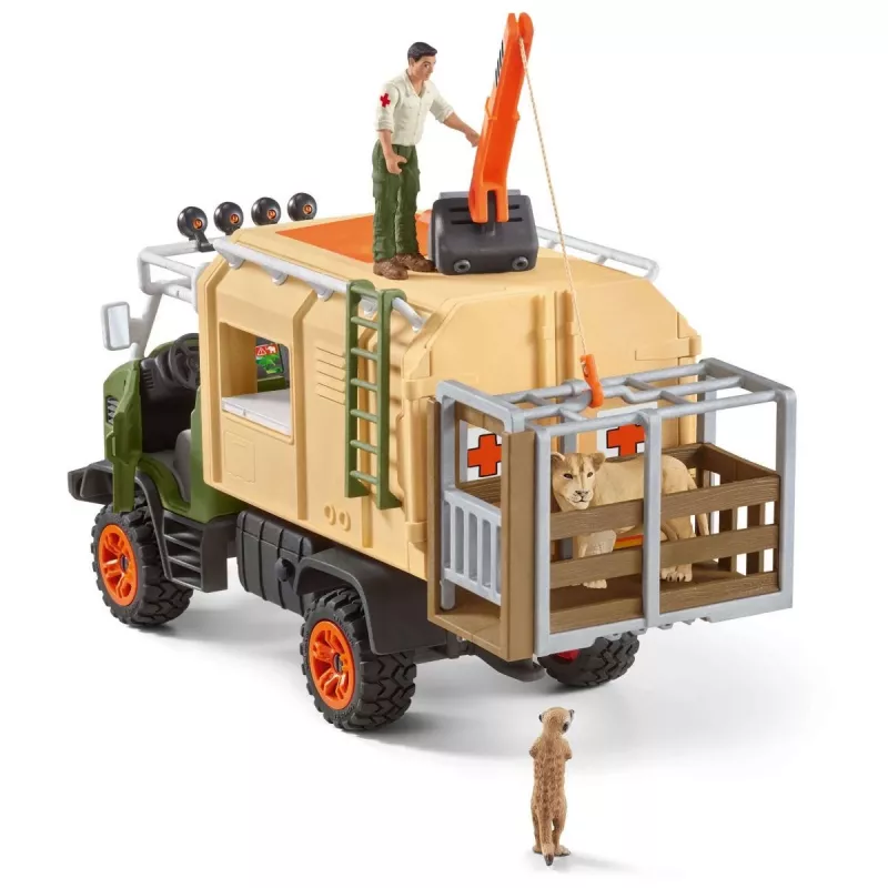 Duża ciężarówka ratunkowa dla zwierząt Schleich WILD LIFE 42475