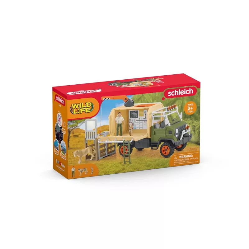Duża ciężarówka ratunkowa dla zwierząt Schleich WILD LIFE 42475