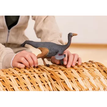 schleich Dinozaury Gallimimus, 4 lata, Podbój Ziemi, Dinozaury i wulkan, Brązowy, Szary, Czerwony