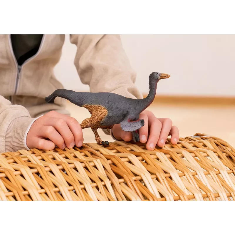 schleich Dinozaury Gallimimus, 4 lata, Podbój Ziemi, Dinozaury i wulkan, Brązowy, Szary, Czerwony