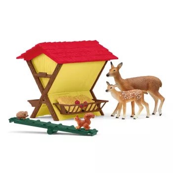 Zestaw Zwierzęta Leśne Schleich 42658S Kolorowe Akcesoria Do Karmienia