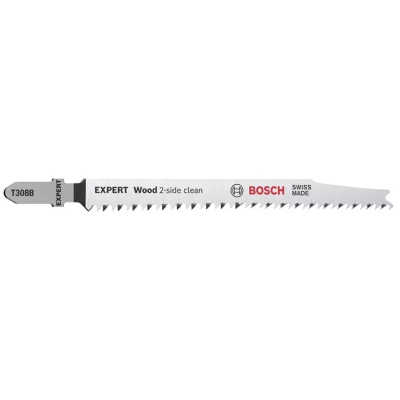 Bosch EXPERT ‘WOOD 2-SIDE CLEAN’ T 308 B brzeszczot do wyrzynarki ze stali wysokowęglowej (HCS) 25 szt.