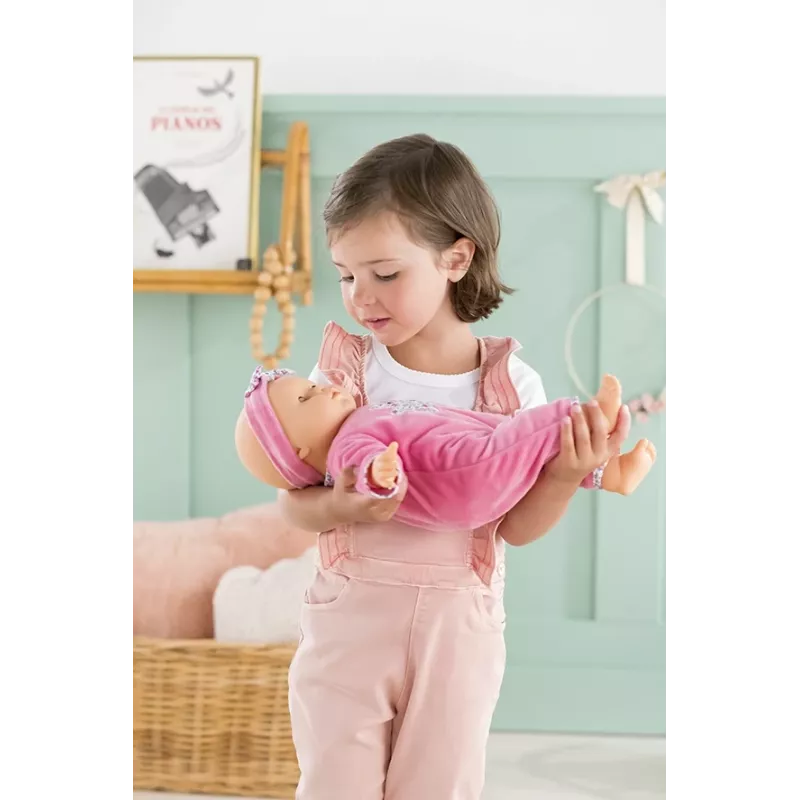 Simba‑Dickie Corolle 9000150050, interaktywna lalka bobas, 42 cm, bateria AA, różowa