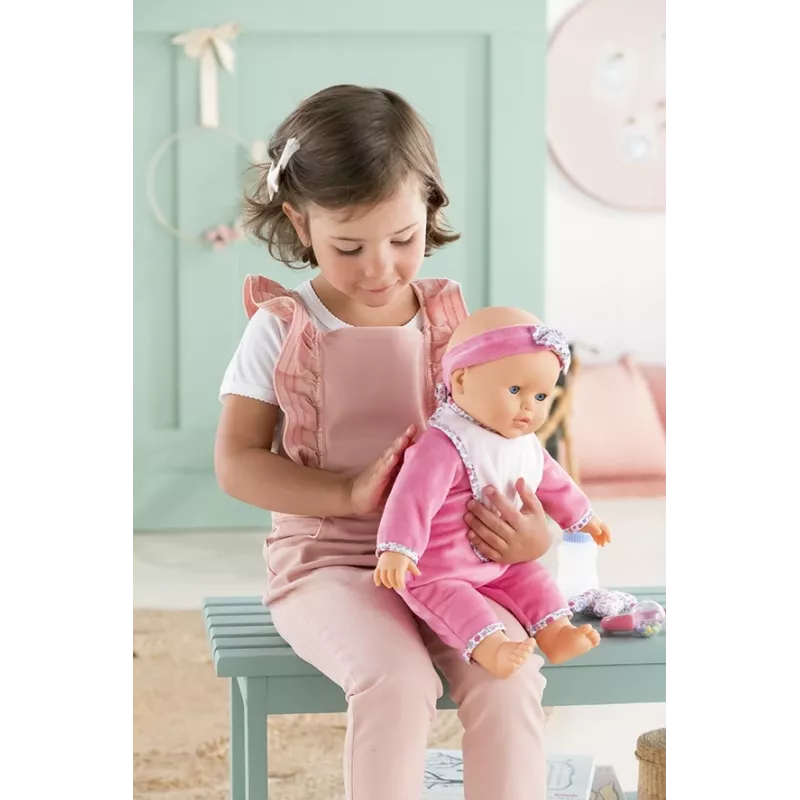 Simba‑Dickie Corolle 9000150050, interaktywna lalka bobas, 42 cm, bateria AA, różowa