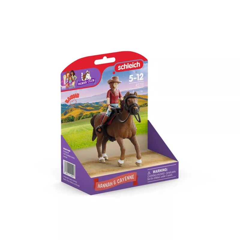 schleich HORSE CLUB Hannah i Cayenne, 5 lat, Konie, Wielokolorowy