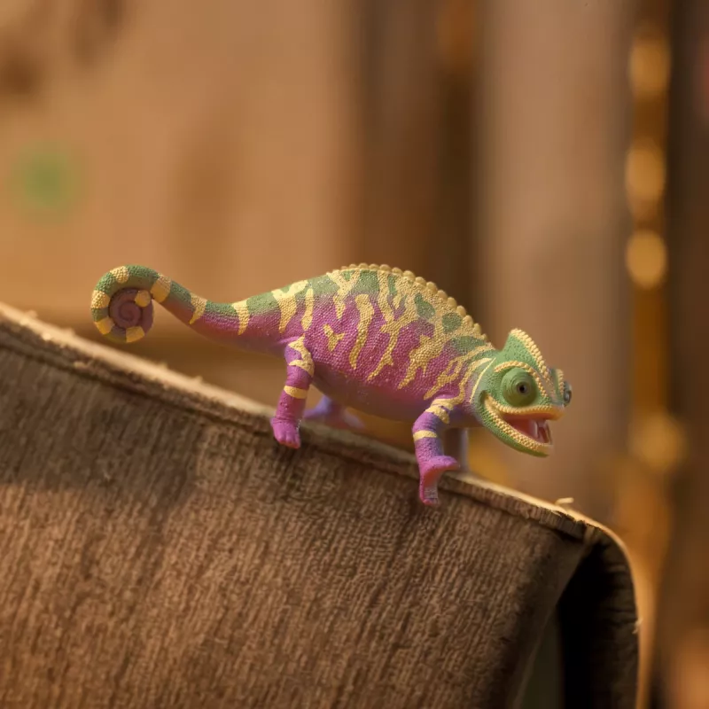 schleich Kameleon Caspar w tęczowych kolorach, 3 lata, Wielokolorowy, Plastik