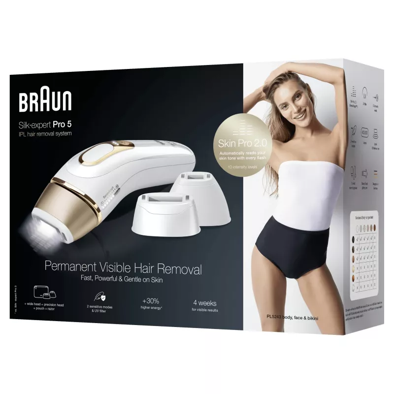 Braun Silk-expert Pro 5 PL5243 IPL Złoty, Biały