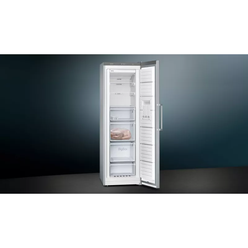 Siemens iQ300 GS36NVIEP zamrażarka Zamrażarka wolnostojąca 242 L Stal nierdzewna