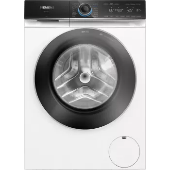 Pralka Siemens iQ700 WG44B2A40, ładowana od przodu, 9 kg, 1257 obr./min, biała