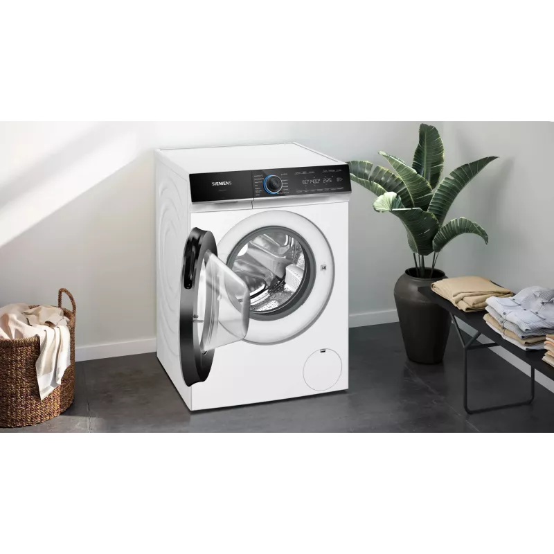 Pralka Siemens iQ700 WG44B2A40, ładowana od przodu, 9 kg, 1257 obr./min, biała
