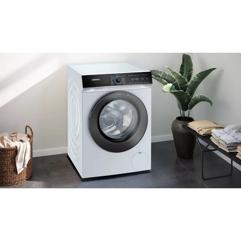 Pralka Siemens iQ700 WG44B2A40, ładowana od przodu, 9 kg, 1257 obr./min, biała