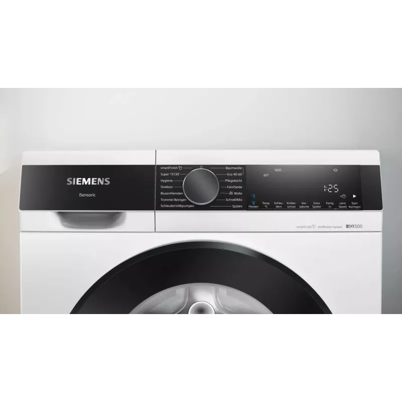 Pralka Siemens iQ500 WG44G2Z22 ładowana od przodu 9 kg 1351 obr./min Czarny, Biały