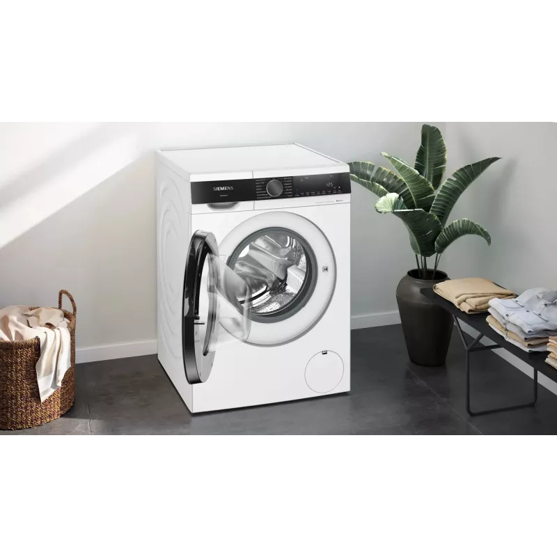 Pralka Siemens iQ500 WG44G2Z22 ładowana od przodu 9 kg 1351 obr./min Czarny, Biały