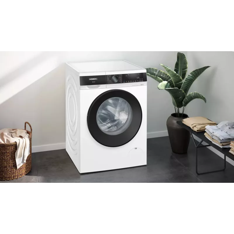 Pralka Siemens iQ500 WG44G2Z22 ładowana od przodu 9 kg 1351 obr./min Czarny, Biały