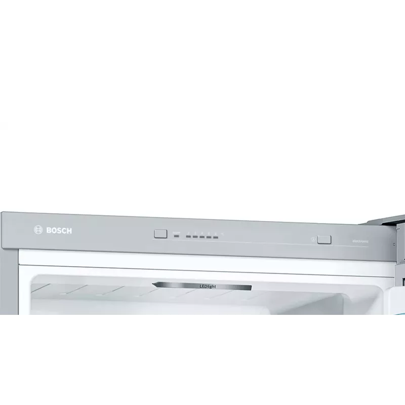 Bosch Serie 4 KGV332LEA lodówko-zamrażarka wolnostojąca 289 l stal nierdzewna