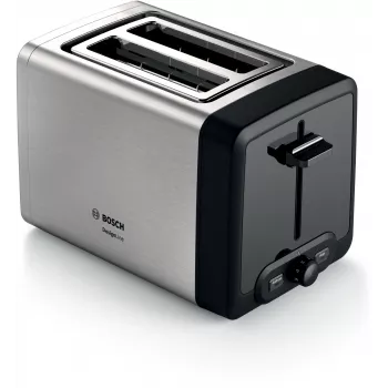 Toster Bosch TAT4P420DE na 2 kromki 970 W Czarny, Srebrny