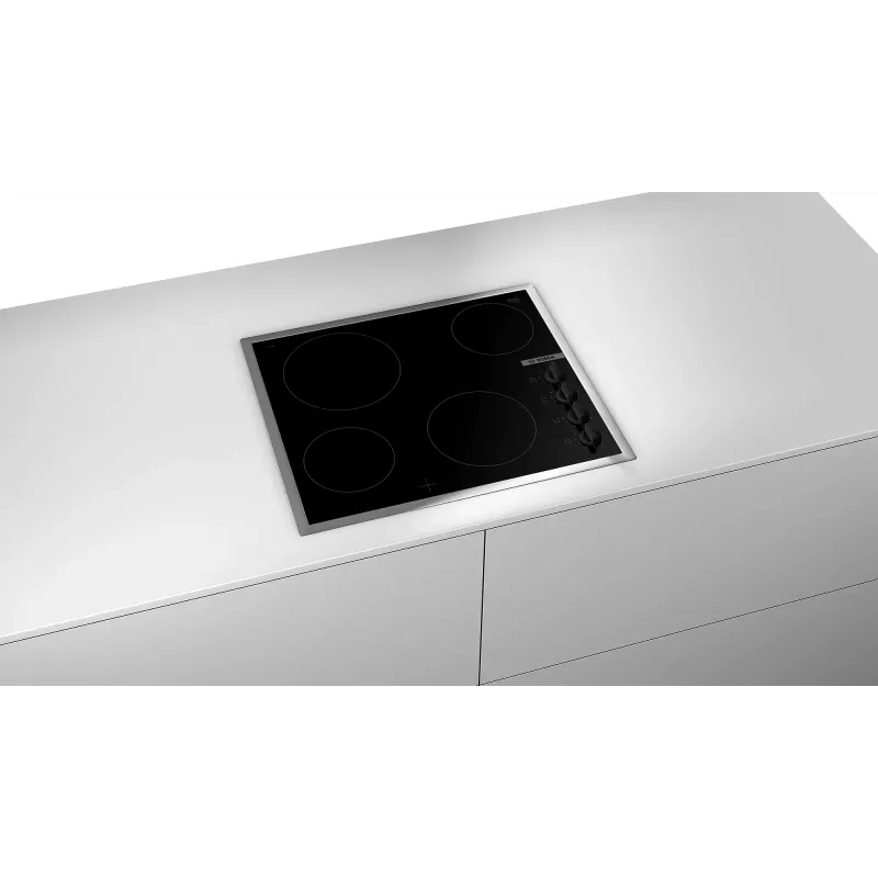 Płyta grzejna Bosch Serie 2 PKE645CA2E Czarny, Stal nierdzewna Do zabudowy 60 cm Ceramiczna 4 stref(y)