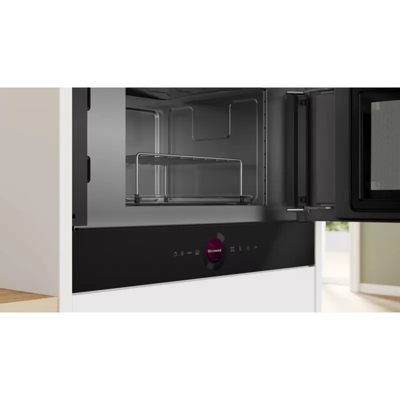 Bosch Serie 8 BER7321B1 mikrofalówka Czarna Solowa mikrofalówka Do zabudowy 21 L 900 W