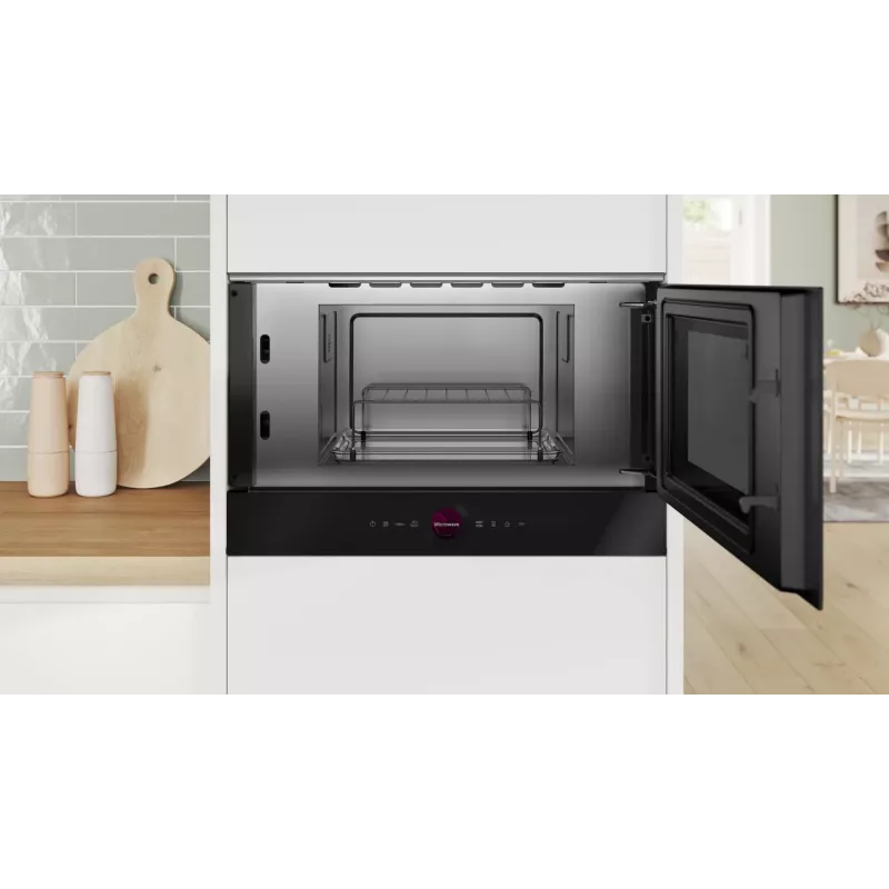 Bosch Serie 8 BER7321B1 mikrofalówka Czarna Solowa mikrofalówka Do zabudowy 21 L 900 W
