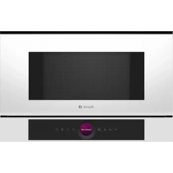 Bosch Serie 8 BFL7221W1 kuchenka mikrofalowa Biała Wolnostojąca kuchenka mikrofalowa Do zabudowy 21 L 900 W
