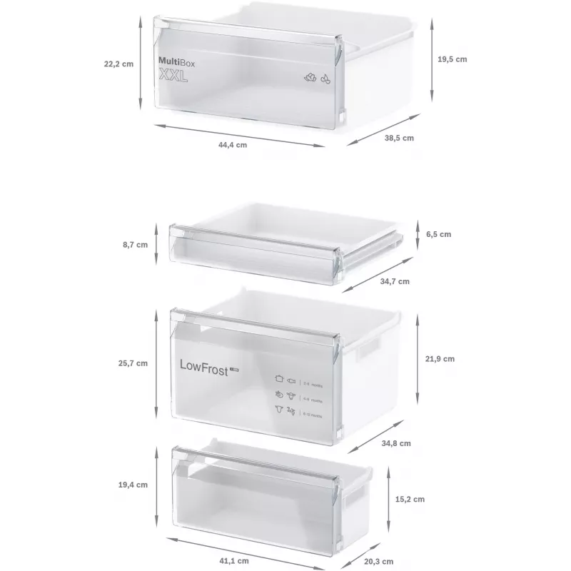Bosch Serie 2 KIV865SE0 lodówko-zamrażarka do zabudowy 267 L Biała
