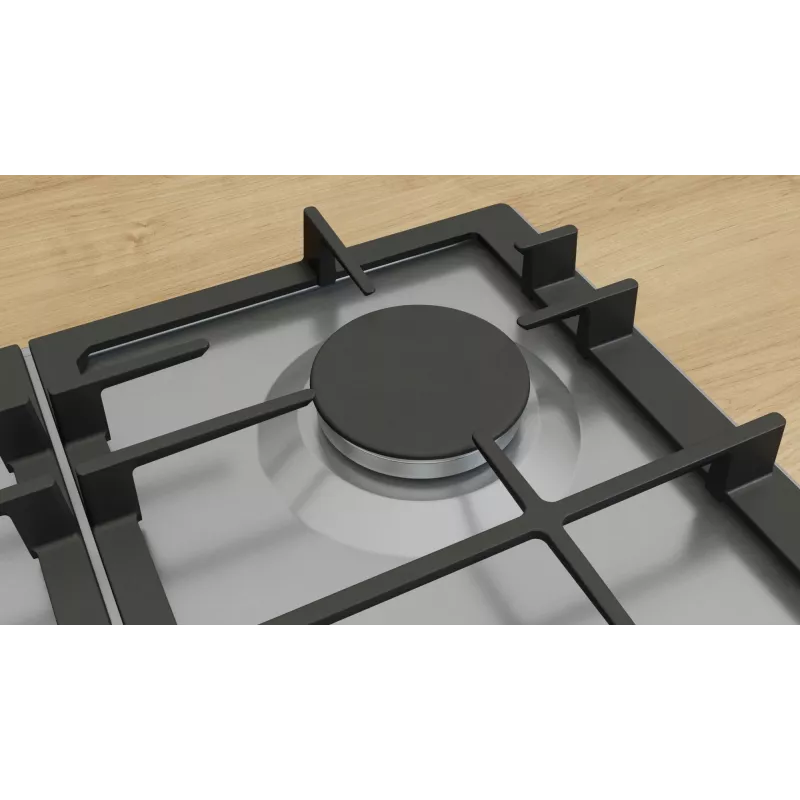 Bosch Serie 6 PCP6A5I90 hob Stal nierdzewna Do zabudowy 60 cm Gaz 4 stref(y)