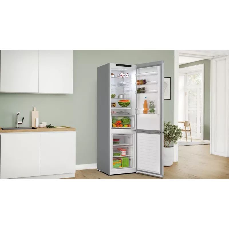 Lodówko-zamrażarka Bosch Serie 4 KGN392LAG Wolnostojąca 363 L Metaliczna