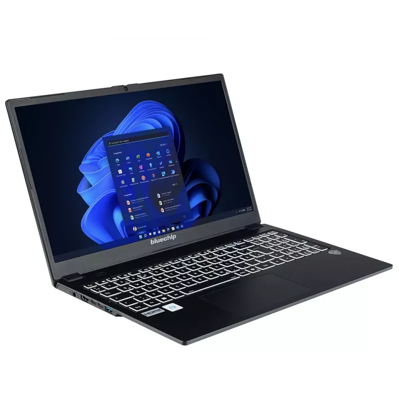 bluechip TRAVELline L15W19 Intel® Core™ 5 Procesor 120U / do 5.00 GHz, Windows 11 Pro, 15,6 inch matowy panel IPS, 1920 x 1080, 16 GB DDR5, 500 GB NVMe SSD, Intel® Wi-Fi 7, Bluetooth 5.4, Intel® Grafika, Thunderbolt™ 4 przez port Type-C