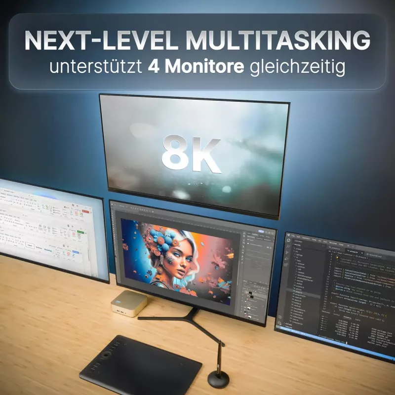 Mini PC FutureNUC Lux NUC 13i5HL – Intel Core i5-13420H, 16 GB DDR4, 512 GB SSD, Intel Iris Xe, Windows 11 Pro, Złoty