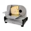 Elektryczna krajalnica do żywności HEINRICH'S HMA 8704 — kompaktowa metalowa obudowa, 200 W, grubość plastra 1–15 mm, ostrze ze stali nierdzewnej Ø