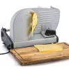 Elektryczna krajalnica do żywności HEINRICH'S HMA 8704 — kompaktowa metalowa obudowa, 200 W, grubość plastra 1–15 mm, ostrze ze stali nierdzewnej Ø