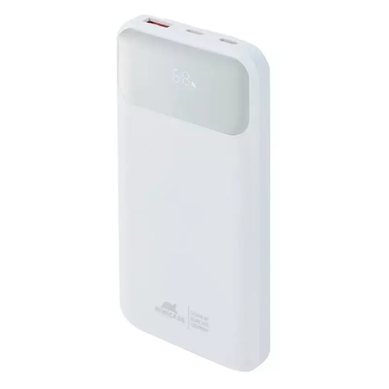 Przenośny powerbank Rivacase VA2211WH — 10000 mAh, PD 3.0, QC 3.0, 1x USB-A + 2x USB-C, 22.5 W wyjście